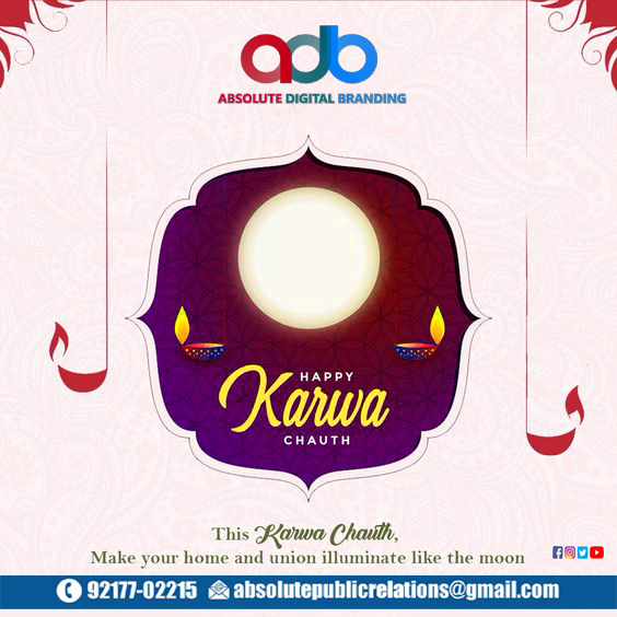 ABSOLUTESBRAND's tweet photo. Wishing you glorious, happiness-filled moments with your loved ones on this auspicious day of Karwa Chauth. Happy Karwa Chauth
#karwachauth #karwachauth2023 #Marktingstrategy #SEObrandingagency #SEO #PPC #SMO #SMM #SeoCompany #digitalmarketingcompany #socialmediamarketing https://t.co/xtHzuTZOzq
