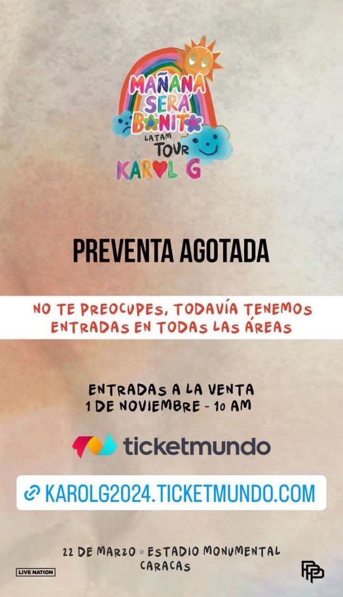 tropitour_'s tweet photo. Venta en Venezuela 10.00 A.M https://t.co/Jmzd8uL754