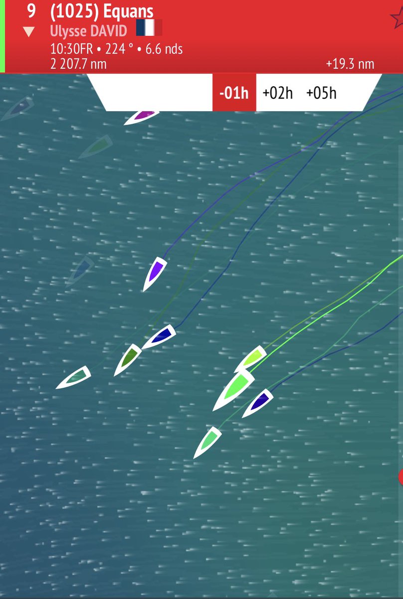 Ulysse a viré de bord, en direction du waypoint imposé par l’organisation 📌

Alors que le groupe du sud commence à toucher du vent plus fort, l’avantage est toujours pour les nordistes. 

<a href="/Equans_France/">Equans France</a> <a href="/MiniTransat2023/">La Boulangère Mini Transat</a>