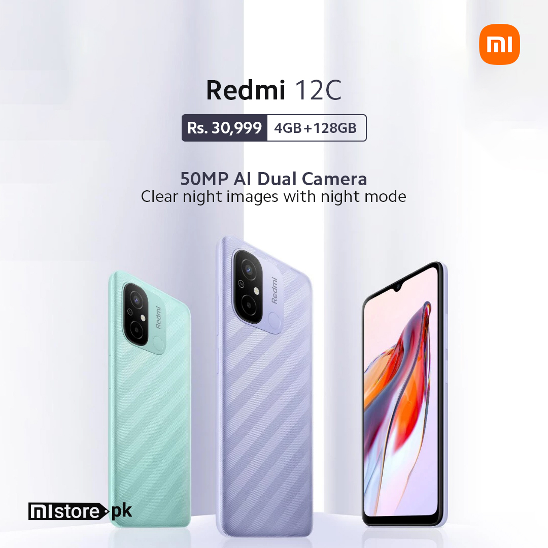 MistorePk's tweet image. "Redmi 12C: A Journey of Innovation and Style Begins Here!" 📱✨ Discover the future of mobile technology.
Buy Now: bit.ly/46UdSSc
#Redmi12C #InnovationUnveiled
