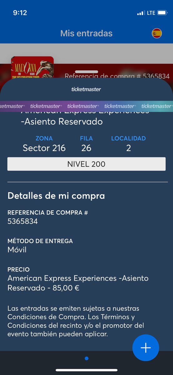 jesmartca's tweet photo. Tengo una entrada disponible para el concierto de Madonna de hoy 1 de noviembre. El precio, el mismo que me ha costado. #Madonna #MadonnaCelebrationTour https://t.co/KsodA0uw8m