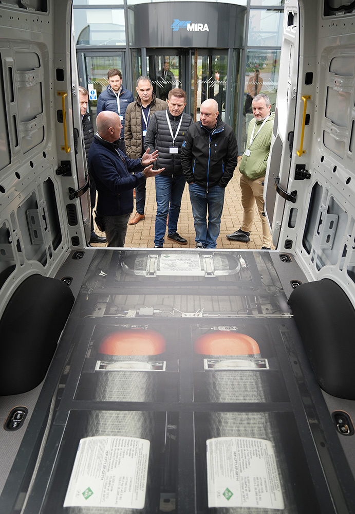How do you get fleet operators to see how hydrogen can work in LCVs? 

Invite them to get behind the wheel at a test track! 

Our engineers showed attendees the inner workings of our van - from the fuel tank to the dashboard...

#hydrogenfuelcells #LCVs #zeroemissions #fleet