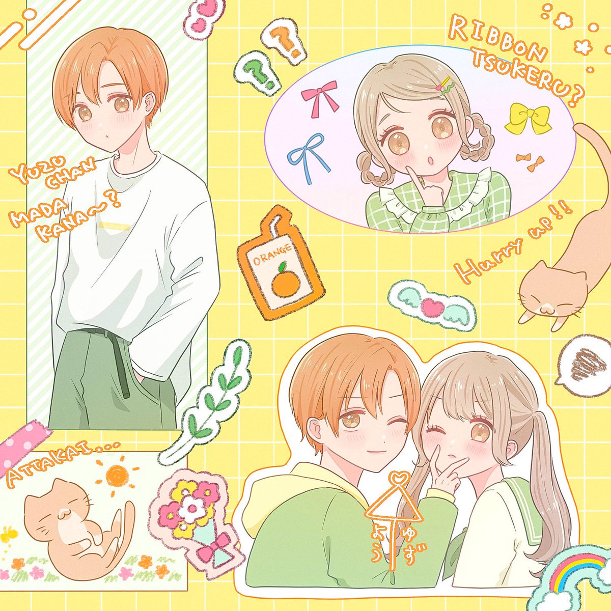 #11月になったのでフォロワーさんに自己紹介しようぜ 創作カップルちゃんで遊んでます🍊🌿 しばらく胃がよわよわであまりお絵描きできませんでしたが、元気になってきたのでまたたくさん描く予定です🙇‍♀️🌼