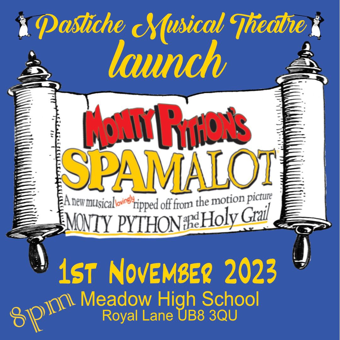Join us - it’s launch night!
#pastichemusicaltheatre #launchnight #nextshow #spamalot