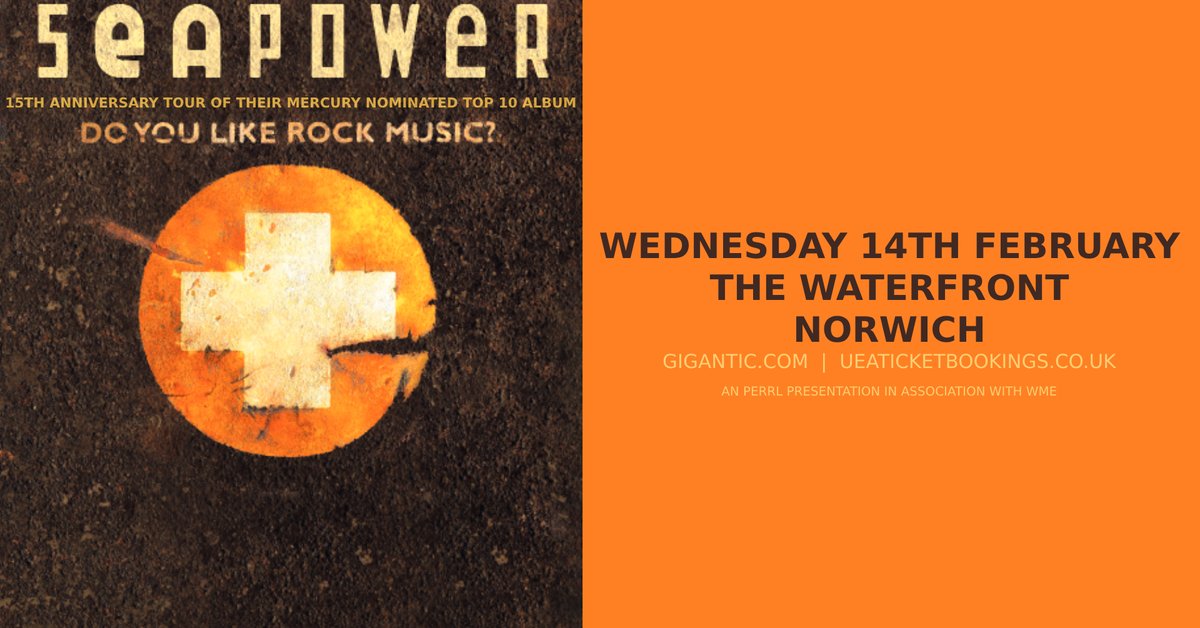 EXTRA DATE: Sea Power (<a href="/SeaPowerBand/">Sea Power</a>) have added a new show at <a href="/WaterfrontNR1/">The Adrian Flux Waterfront</a> on their 15TH ANNIVERSARY OF “DO YOU LIKE ROCK MUSIC?" 

Tickets on sale Friday - set an event reminder here: bit.ly/4610rPr