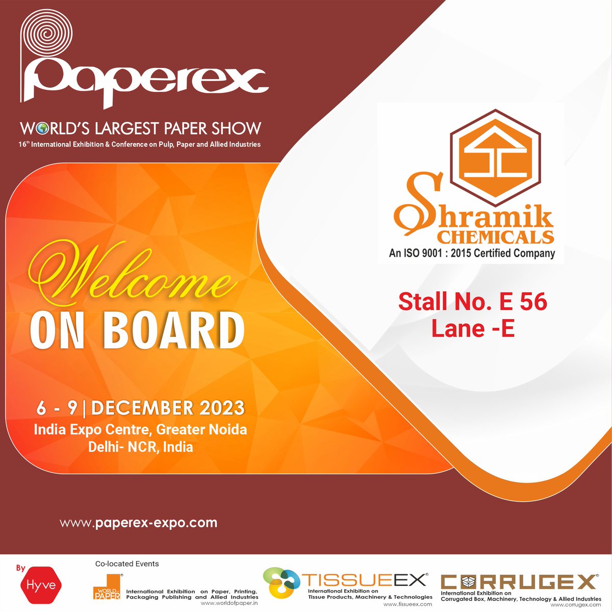 Paperex_expo's tweet photo. Welcoming **NEW EXHIBITORS** every Hour for the World's Largest Paper Show - Paperex 2023

Shramik Chemicals

Book Your Stand Now - https://t.co/aNXMGakWUA  

#paperex2023 https://t.co/stgVZNWb0g