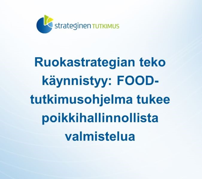 Miten luoda kestävä, terveellinen ja ilmastoneutraali ruokajärjestelmä? FOOD-ohjelman ohjelmajohtaja Juha Helenius kiteyttää blogissaan kahdeksan ratkaisua Suomen ruokastrategiaan.

Hankkeet: <a href="/justfood_stn/">justfood_stn</a>, <a href="/Leg4Life_STN/">Leg4Life</a>, @BSAG_ ja STN Multa

Lue blogi 👉aka.fi/strateginen-tu…