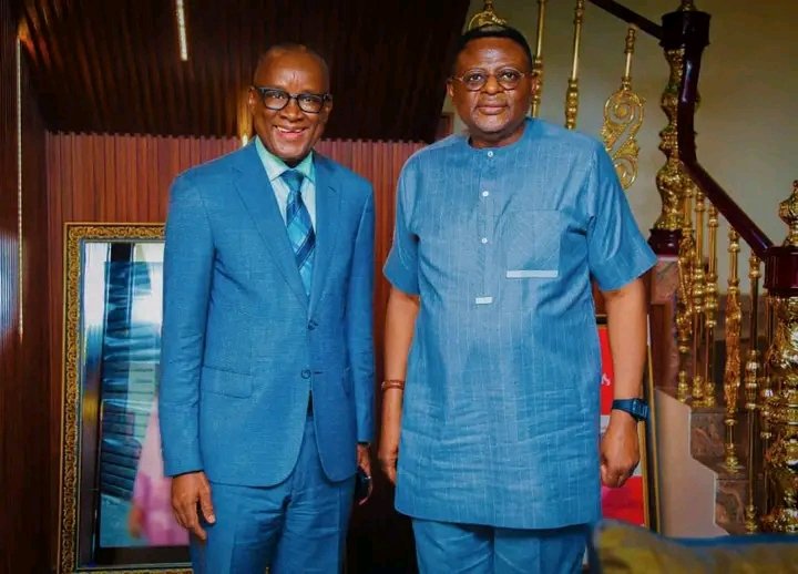 Gov. Otu hosted the Honorable Minister of Sports Development Sen. John Owan Enoh-JOE at his residence. He stated that sports development remains a pivotal focus of his administration as govt will be very deliberate about talent development and revenue generation through sports.