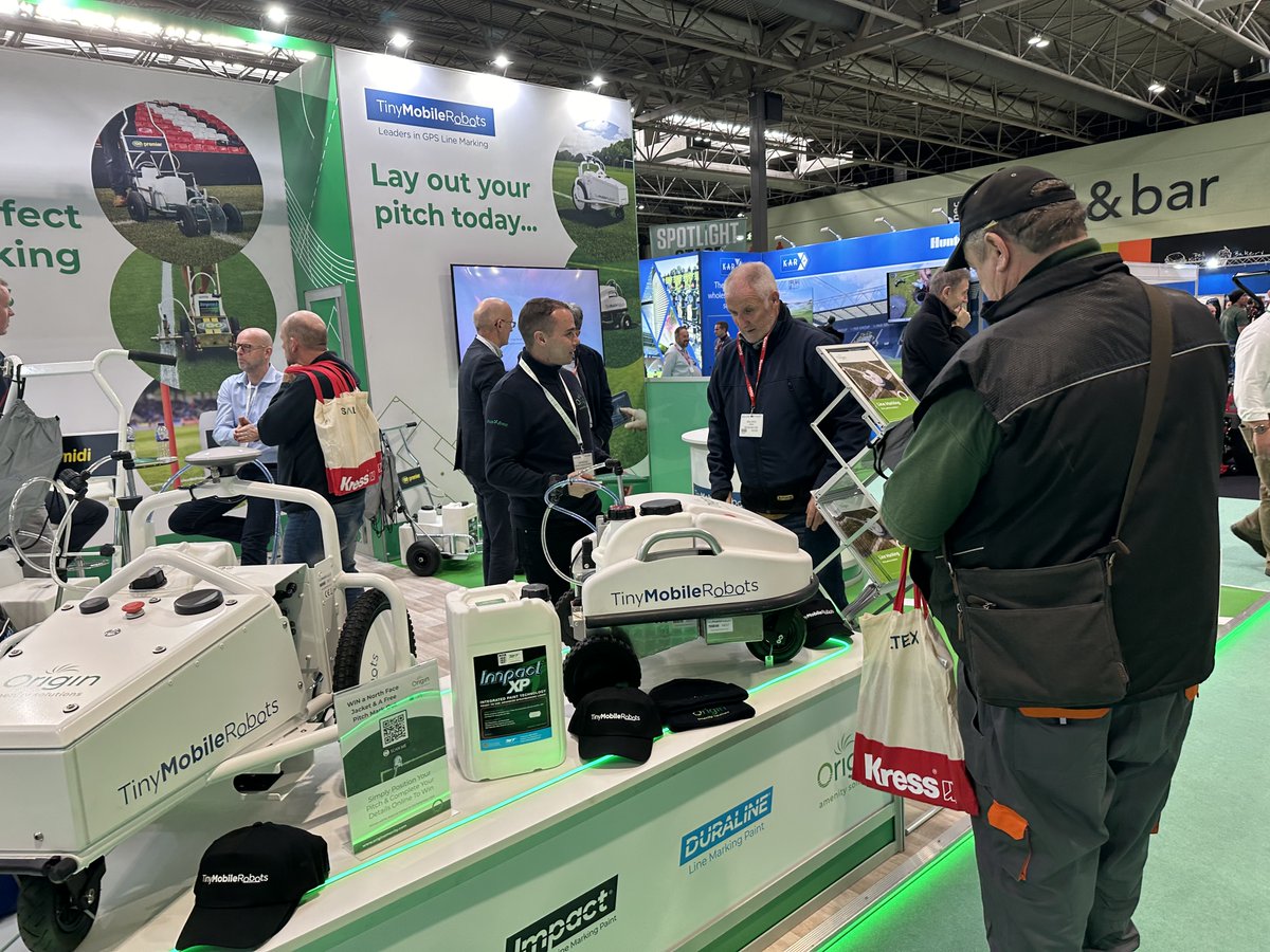 TinyMobileRobotsUK (@tm_robotsuk) on Twitter photo Check out our #linemarking range on Stand G057 at <a href="/SALTEX_show/">SALTEX | Turf Management Show</a>!
Our expert team are on hand to discuss your linemarking needs, and you can also enter our competition to be in with a chance of winning a North Face jacket and a free pitch mark out too...
#TinyMobileRobotsUK Check out our #linemarking range on Stand G057 at <a href="/SALTEX_show/">SALTEX | Turf Management Show</a>!
Our expert team are on hand to discuss your linemarking needs, and you can also enter our competition to be in with a chance of winning a North Face jacket and a free pitch mark out too...
#TinyMobileRobotsUK