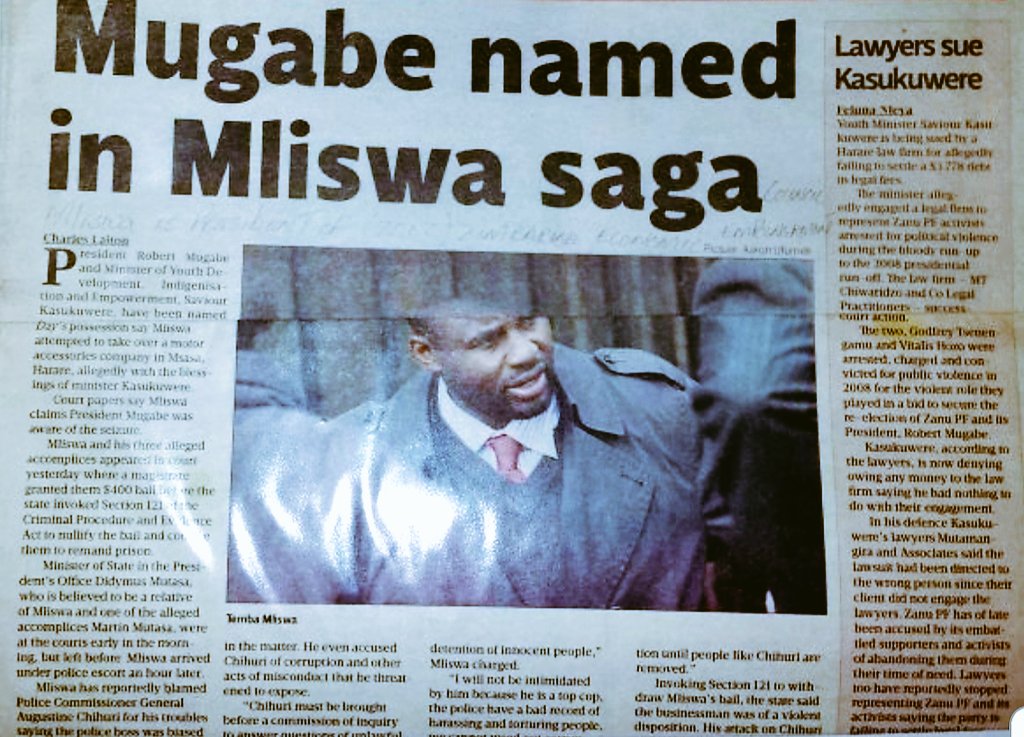 PaulPaulus13's tweet photo. @TrevorNcube @HardTalkZw @263Chat @PacheduZW @ZimDaily Two🇿🇼 Ministers #ObstructJustice🇿🇼 #WestwoodCase July 02,2010
Ntungamili Nkomo;"Martin Mutasa& #Mliswa told Paul Westwood #ZimFdi🇿🇼🇬🇧🇪🇺 that President Mugabe&Indigenization Minister @Hon_Kasukuwere authorized them2illegally seize/takeover https://t.co/u8xxAbXHaS