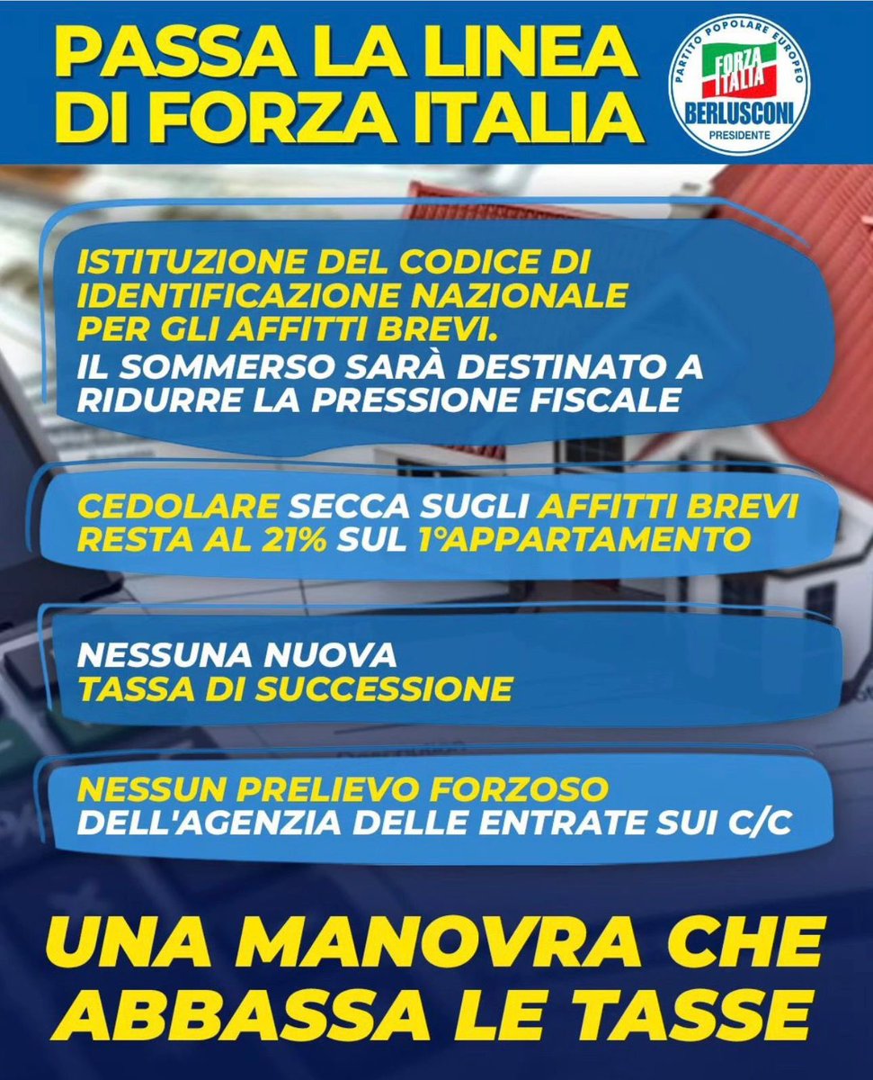 Dietro ogni decisione, dietro ogni cifra, dietro ogni provvedimento, vediamo il volto di un cittadino, di una famiglia, di un'impresa. 
Non si tratta solo di numeri, ma del cuore pulsante dell'Italia. 
E per questo cuore, per questa Italia, #ForzaItalia non si ferma.