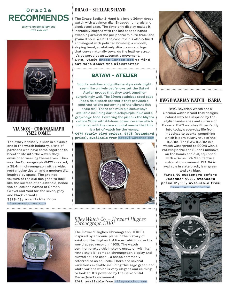 VIAMONwatches's tweet photo. Oracle Time Magazine #November. 
https://t.co/bQLRQrsIoW https://t.co/mHb24ZlQOA