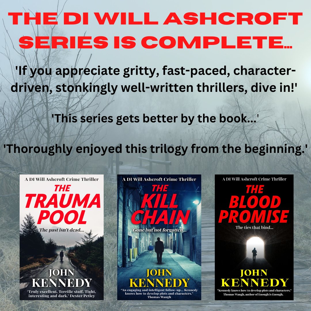 DI Will Ashcroft #crime #thrillers reduced #kindleseries at moment - read all three for the price of a latte!! Less if you like mediums!

Find them at: amazon.co.uk/Trauma-Pool-Jo…

#BYNR #detective #readingforpleasure