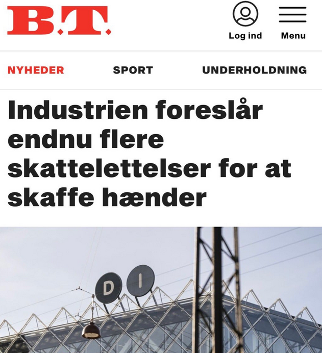 GustavEDahl's tweet photo. I deres nye 2030-plan vil @DanskIndustri løse manglen på arbejdskraft og styrke konkurrenceevnen. 

Måske de to største ikke-problemer vi overhovedet har.  

#dkøko https://t.co/ZulHpeFEMe