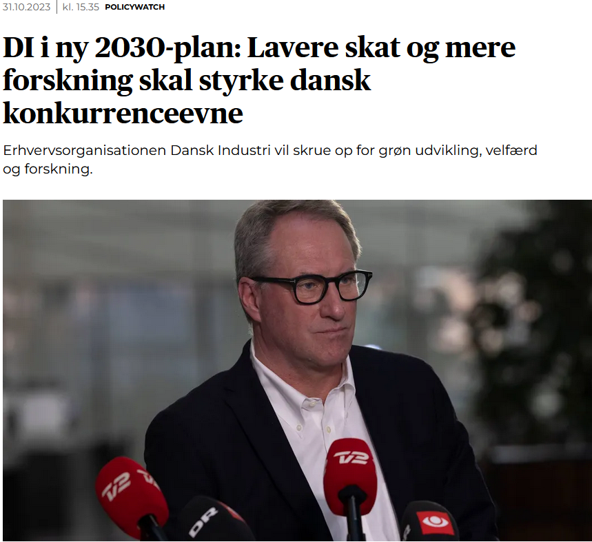 GustavEDahl's tweet photo. I deres nye 2030-plan vil @DanskIndustri løse manglen på arbejdskraft og styrke konkurrenceevnen. 

Måske de to største ikke-problemer vi overhovedet har.  

#dkøko https://t.co/ZulHpeFEMe