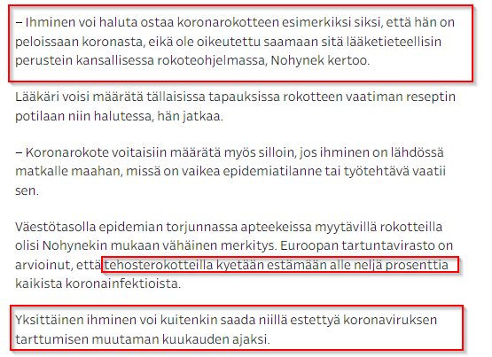 IsoHenkka's tweet photo. Nyt valtamediassakin jo myönnetään:

’Tehosterokotteilla voidaan estää alle 4% koronainfektioista’

Eli yli 96% EI VOIDA.

Ja ’estettyä muutaman kuukauden ajaksi’.

Nohynek jätti mainitsematta, että tämän jälkeen teho kääntyy NEGATIIVISEKSI, jonka osoitti yli 50.000 ihmisellä tehty Cleveland Clinicin vertaisarvioitu tutkimus.

Eli SAAT KORONAN SUUREMMALLA TODENNÄKÖISYYDELLÄ.

Nämä ovat @HNohynek:in sanoja. 👇
#koronahysteria #rokotepassi