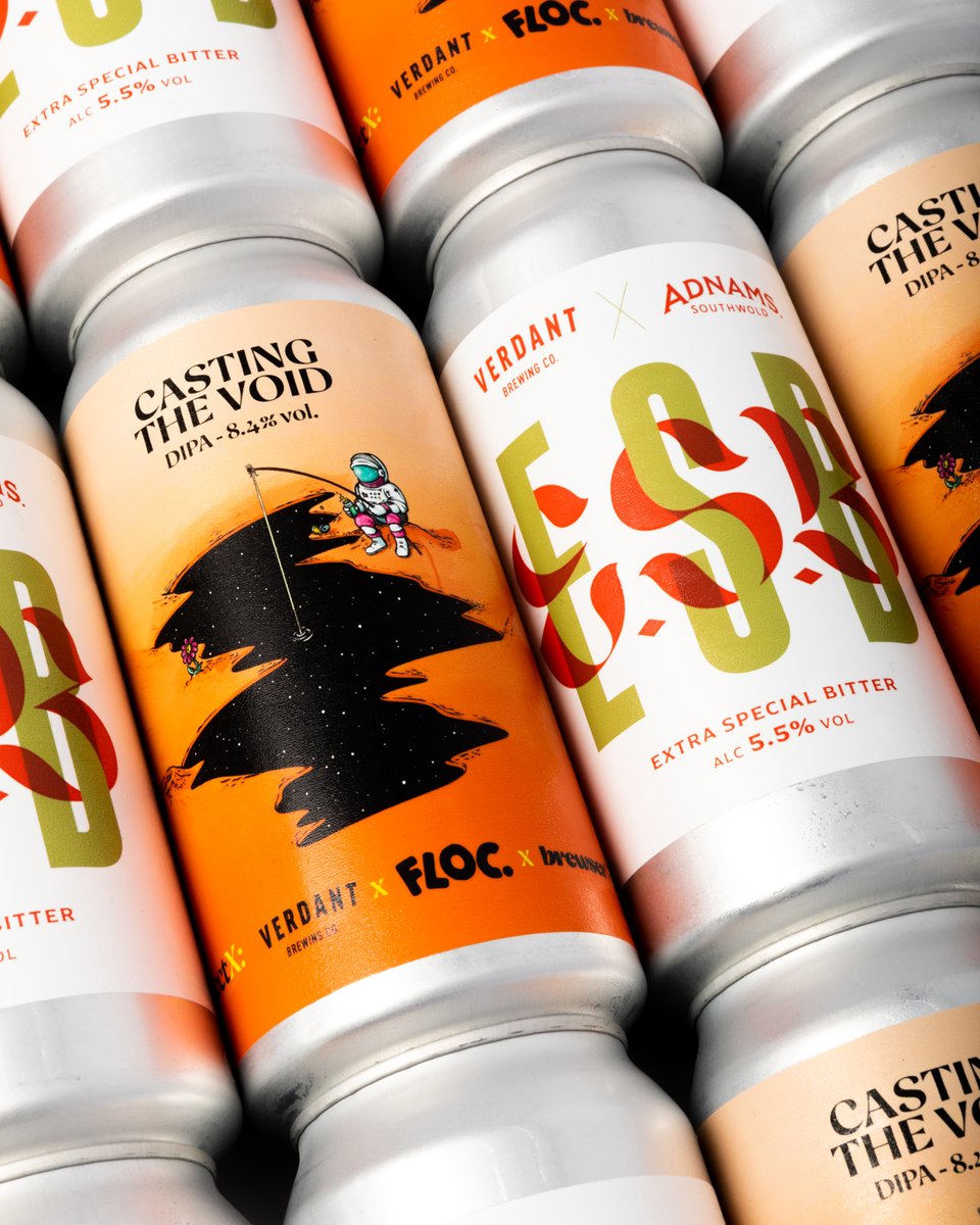Verdant Brewing Co 🍻 (@verdantbrew) on Twitter photo FRESH CAN DROP!
𝐸𝒮𝐵, our first ever Extra Special Bitter. A 5.5% malty beauty in collab with <a href="/Adnams/">Adnams Southwold</a>.
ᶜᴬˢᵀᴵᴺᴳ ᵀᴴᴱ ⱽᴼᴵᴰ (collab with <a href="/flocbrewing/">Floc. Brewery & Taproom</a> and <a href="/brewserbeer/">Brewser</a>), a massive 8.4% DIPA packed with Nectaron & Riwaka, and backed up with Mosaic.
Available now! FRESH CAN DROP!
𝐸𝒮𝐵, our first ever Extra Special Bitter. A 5.5% malty beauty in collab with <a href="/Adnams/">Adnams Southwold</a>.
ᶜᴬˢᵀᴵᴺᴳ ᵀᴴᴱ ⱽᴼᴵᴰ (collab with <a href="/flocbrewing/">Floc. Brewery & Taproom</a> and <a href="/brewserbeer/">Brewser</a>), a massive 8.4% DIPA packed with Nectaron & Riwaka, and backed up with Mosaic.
Available now!