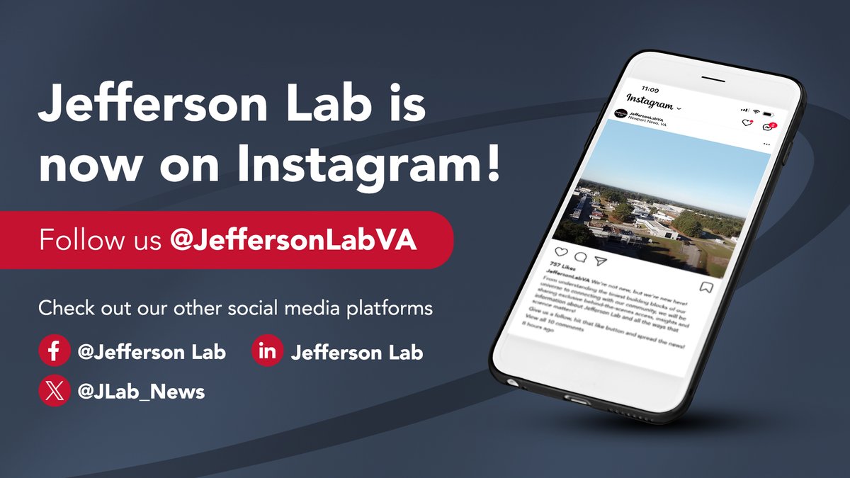 JLab_News's tweet image. You know us on Twitter, but have you heard the news? We&apos;re now sharing exclusive behind-the-scenes access, insights, and all the #CoolScience happening at @JLab_News on Instagram! Follow us @JeffersonLabVA! #IntroSeries #ScienceMatters #StayTuned