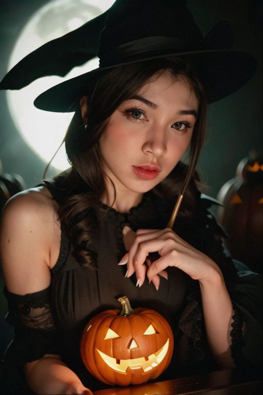 Jkt48LeapYear's tweet photo. #Halloween #Halloween2023 AI creation of @N_ShaniJKT48 pumpkins  edition https://t.co/pSdWoVfido