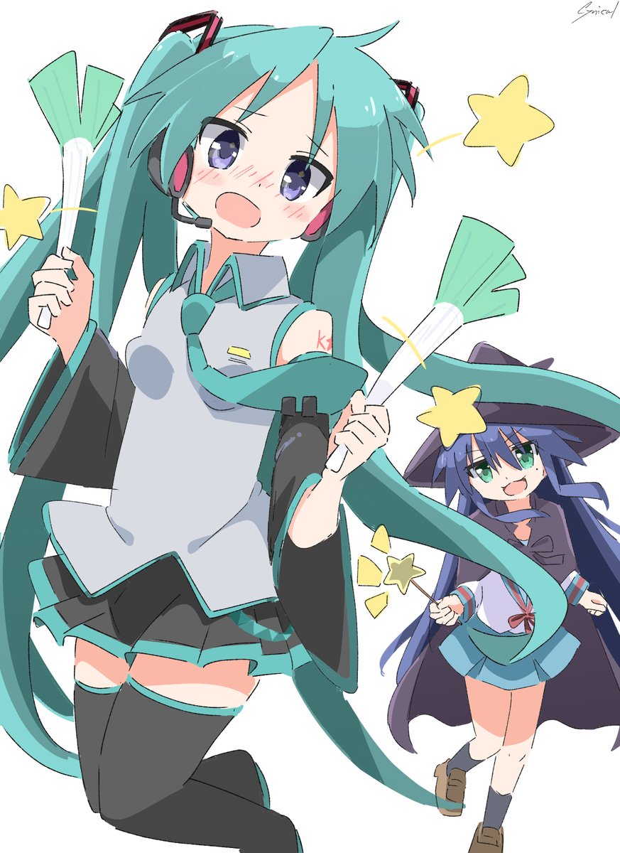 初音ミク ,柊かがみ ,泉こなた 「これはrkgk 」|Cynical@Skeb募集中のイラスト