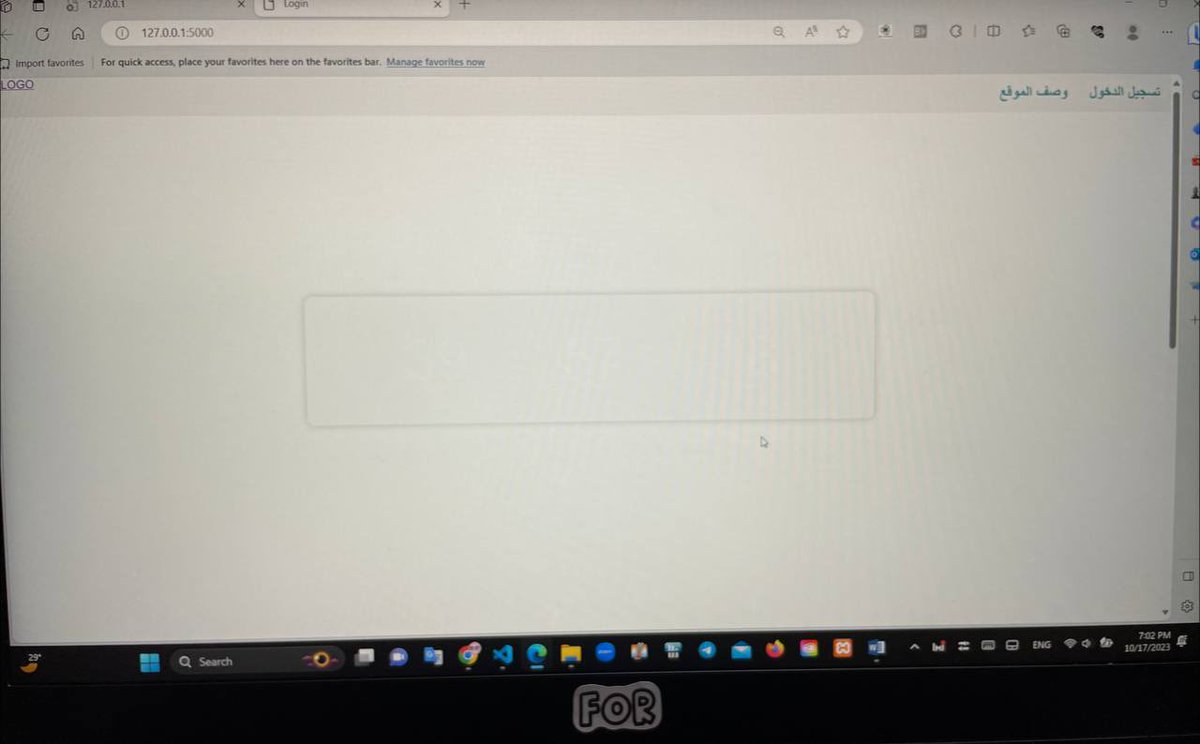 Aisha6mohammed6's tweet photo. قاعدة اسوي واجهات وضبطوا لكن يوم جيت بحطهم على flask ماطلعت الساعة ولا اللوقو  وصارلي ايام احوس احسب الخطأ من css وادور حل واسوي انواع الرفرش لكن بالنهاية طلع الخطأ ماحطيت الصور داخل الملف نفسه 😂😭 https://t.co/TwX8fGDkJC