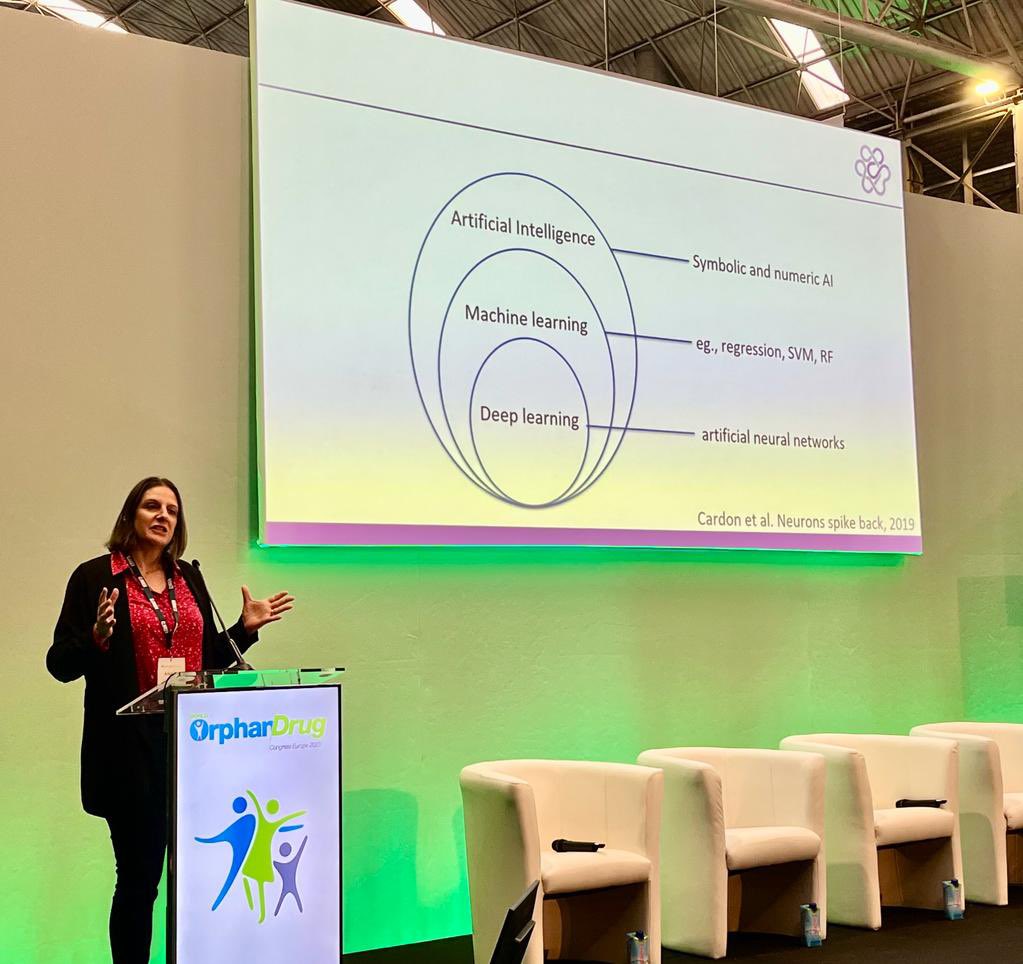 Dr. Anaïs Baudot, Member of IRDiRC’s Task Force on Integrating New Technologies for Diagnosis of Rare Disease, presenting “Artificial Intelligence for Multiomics Data Analysis” at WODC today! #irdirc #wodc2023 #WODC