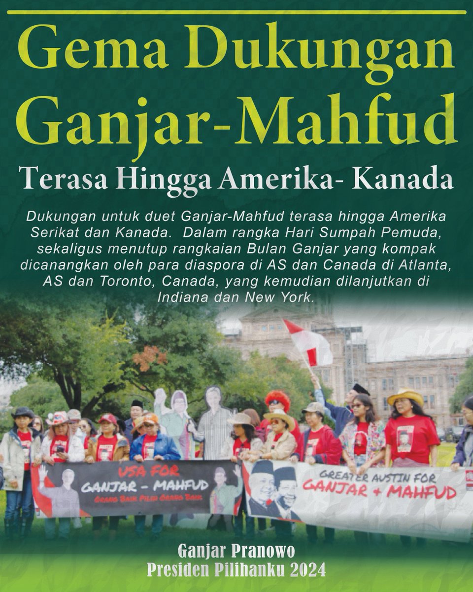 Gema Dukungan Ganjar-Mahfud Terasa Hingga Amerika- Kanada
PrabowoToxic
Hamas
AniesMuhaimin2024
Alexis
Ivan Gunawan