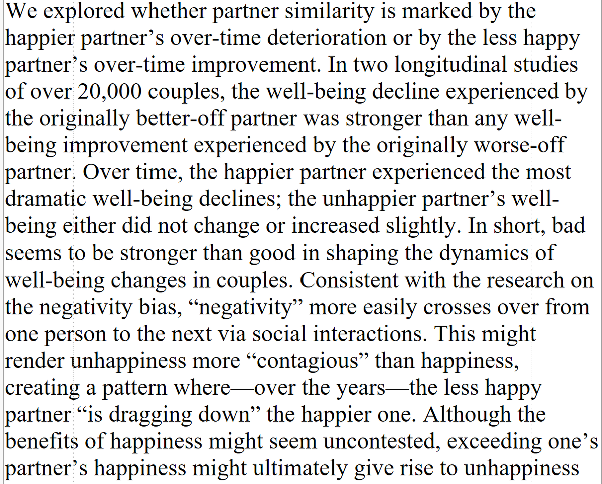 DegenRolf's tweet photo. If the partners in a romantic relationship have different levels of happiness, the unhappier one will drag the happier one down. https://t.co/AHdo60ZUPD https://t.co/NqTHkVVilp