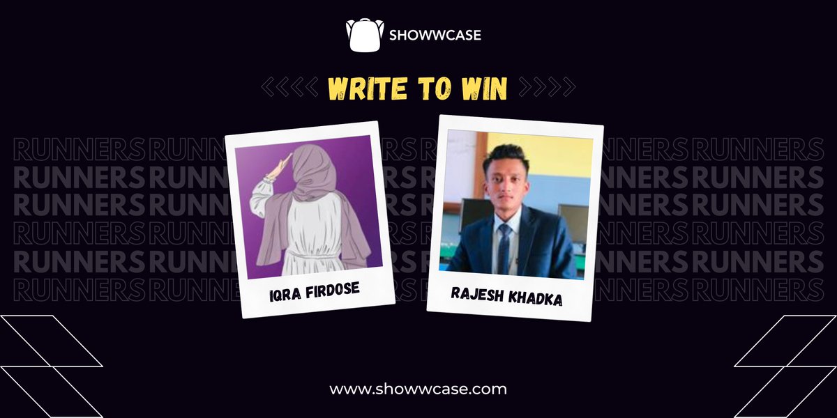 Hasnain_Makada's tweet photo. 🌟 "Write to Win" Contest Winners 🏆

🎉 We're thrilled to announce that @iqra_firdose and Rajesh Khadka has been selected as our 2nd prize winners in our contest by @ShowwcaseHQ 📝✨

👏 Congratulations to the both of you. me and @Shashankbhatgs wish you all the very best. https://t.co/dYXzfFztpS
