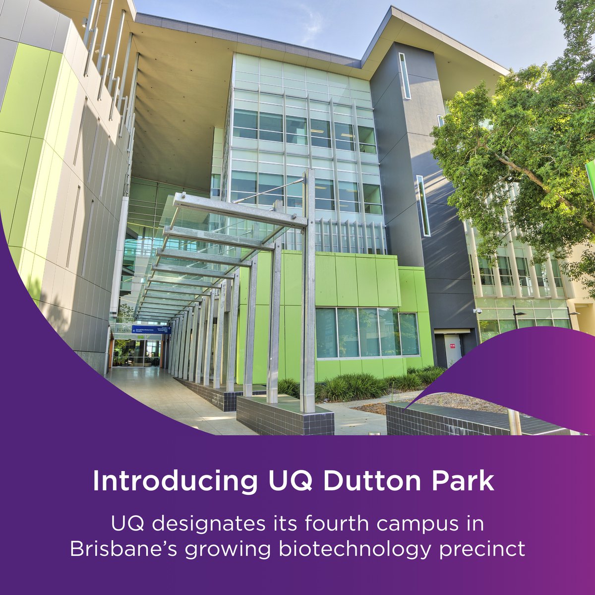 We’re excited to share that our fourth campus has been announced: UQ Dutton Park.

Home to our School of Pharmacy for more than a decade, designation of the existing site next to the PA Hospital takes effect on 1 January 2024.

Read more: brnw.ch/UQDuttonPark