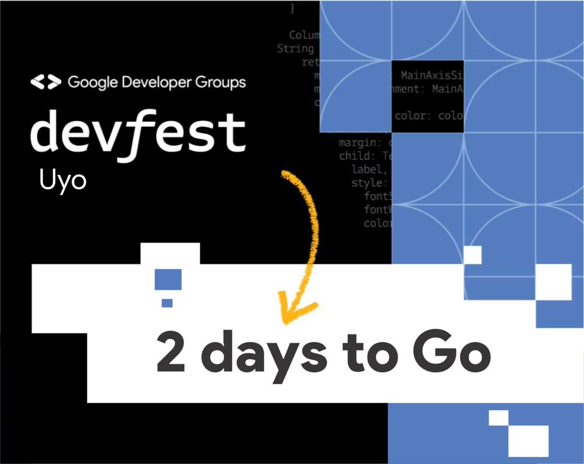 We are 2 days away from the biggest tech event to be held in the city of Uyo💃
All roads lead to Je-nissi events center, behind Ibom hall, on Friday. Come and witness rockstar speakers, incredible networking opportunities, and yes, the food.  RSVP now  bit.ly/DevFestUyo2023
