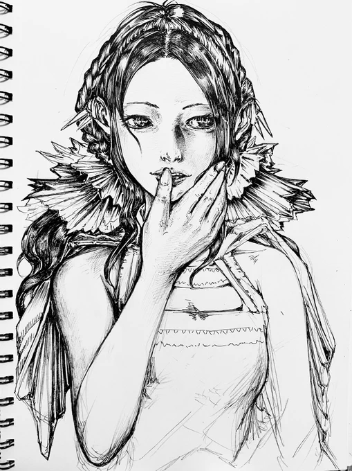 追記してました。
リアルにし過ぎか…😅。。

夜勤出勤準備します😅

#art #illustration #イラスト #手描きイラスト 