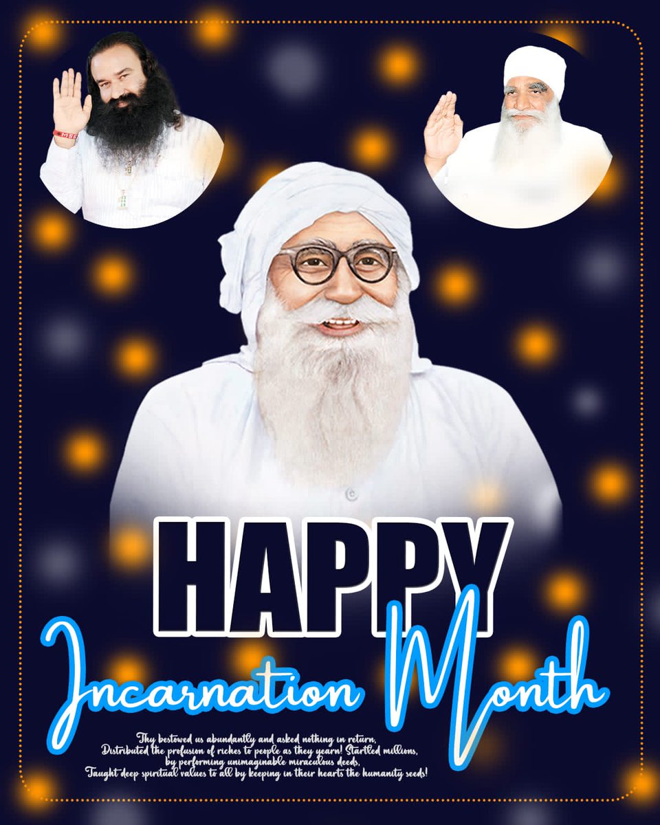 KhushiJado50692's tweet photo. Heartiest congratulations to everyone on the occasion of #132nd BirthMonth of Shah Mastana Ji Maharaj.Yes it's #MSGIncarnation Month. So, as always all are ready to celebrate this pious month with the great zeal by doing welfare works by the guidance of Saint Gurmeet Ram Rahim Ji https://t.co/OVvqtfPwJ5