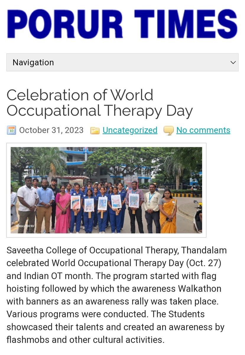 scot_simats's tweet image. #wfot #OTMonth #aiota #IQAC #scot #occupationaltherapy #simats