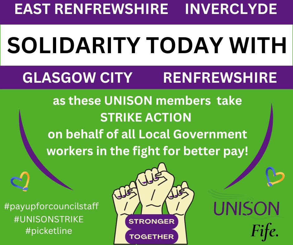 UNISONFife's tweet photo. ✊✊

#payupforcouncilstaff
#unisonstrike
#picketline https://t.co/wTsq0iqdpA