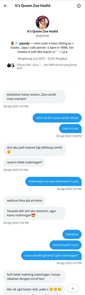 dia ngetwt ngajak dman, ya gua rep. jadinya doi duluan yang dm HAHAHAHA