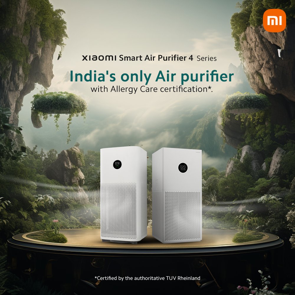 Xiaomi Smart Air Purifier 4 now certified for allergy care! 🌬️🌟 #Xiaomi #AirPurifier #AllergyCare