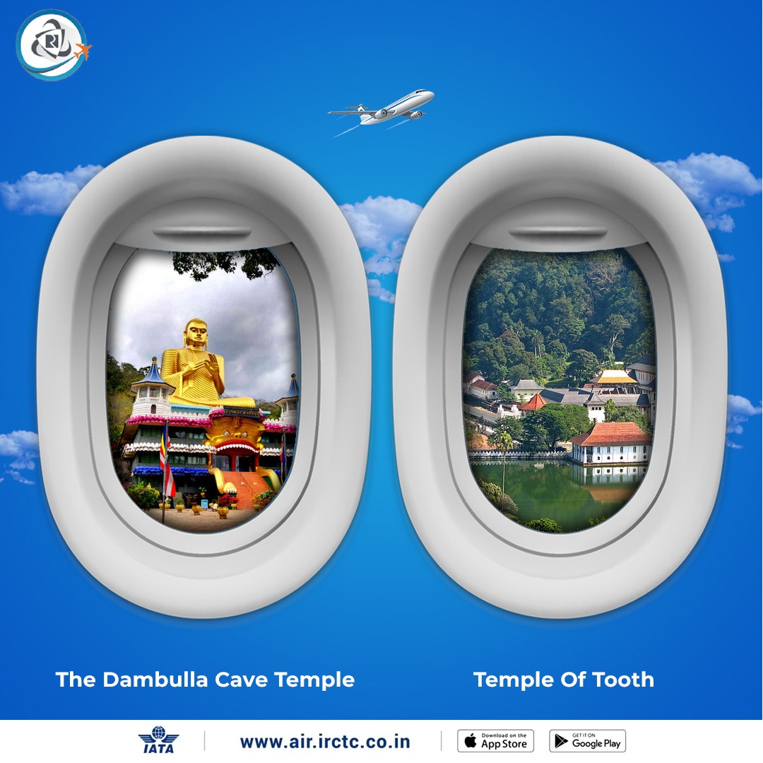 IRCTCofficial's tweet photo. With #SriLanka announcing free visas for Indian tourists, it's time to add its wonders to your bucket list.
Book flights to Sri Lanka on https://t.co/7OcpVDKkEg /download the #IRCTC #Air app and #KnowTheWorld.
Get free #AirTravel insurance worth 50 lakhs.
#TravelSriLanka #AirTravel #Offers #Deals #AdventuresAwait #TravelGoals