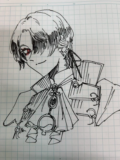 休憩中にモアナマン練習描き