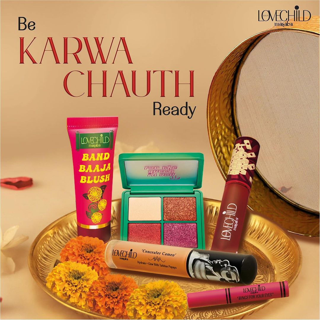 Add a touch of LoveChild magic to your Karwa Chauth celebration! lovechild.in #FortheQueeninYou #beauty #makeup