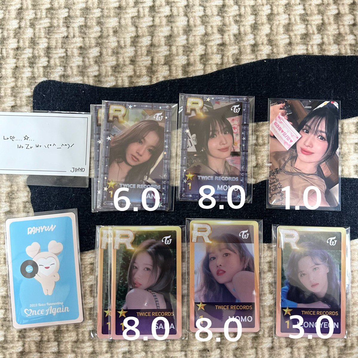yangdo244244's tweet photo. 트와이스 팝업 슈스제 포카 양도

디엠주세요

twice popup 트레카 trading card 스페셜카드 셀포 포토카드 photocard pc phoca  special card once again 원스어게인 poca 나연  사나 미나 모모 쯔위 다현 정연 다현 채영 https://t.co/umFJO0yf2t