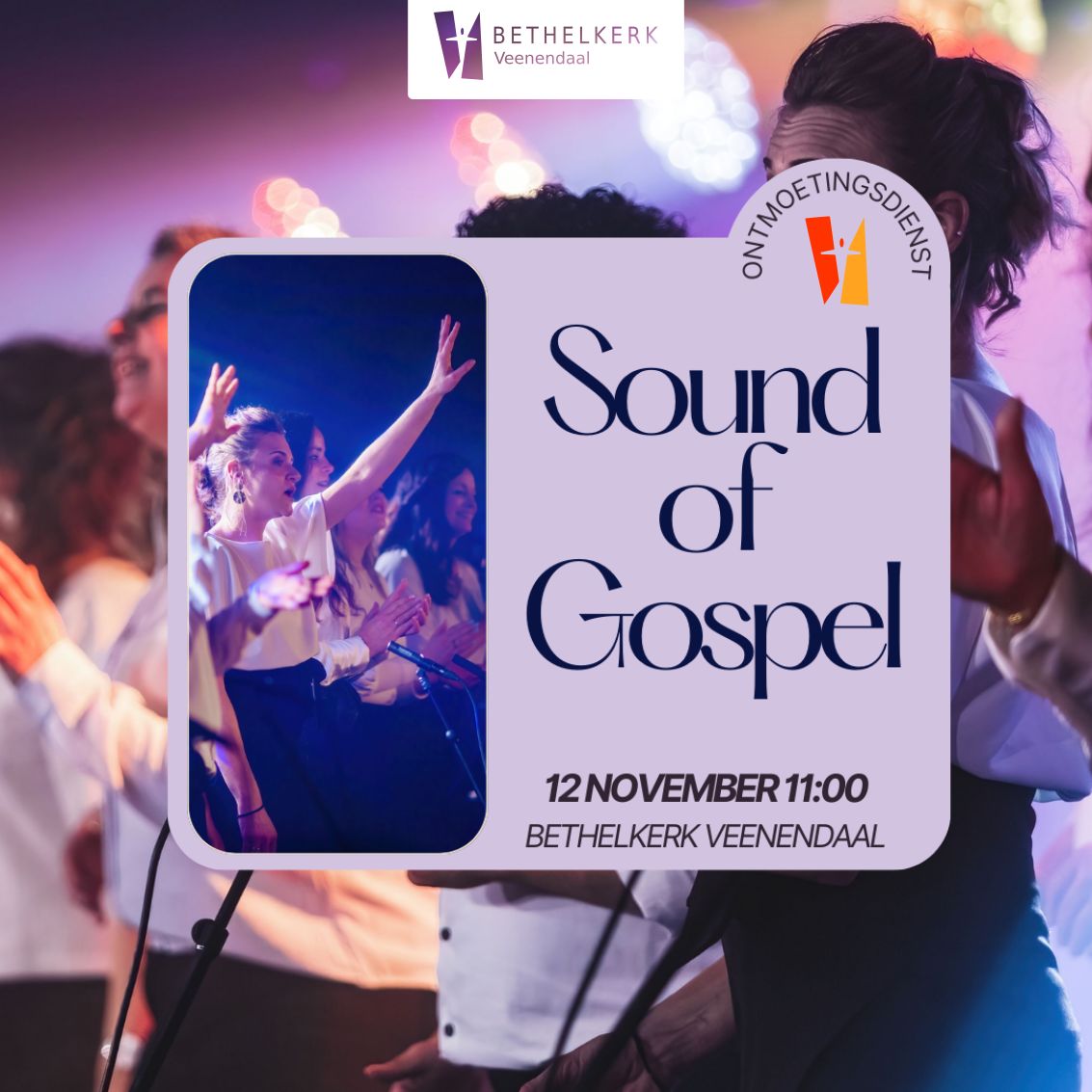 Sound of Gospel maakt van ieder optreden een onvergetelijk feest voor onze God! Kom 12 november 11:00 kijken en luisteren naar Sound of Gospel tijdens de ontmoetingsdienst in de Bethelkerk! Kom je ook? ☕ #SoundOfGospel