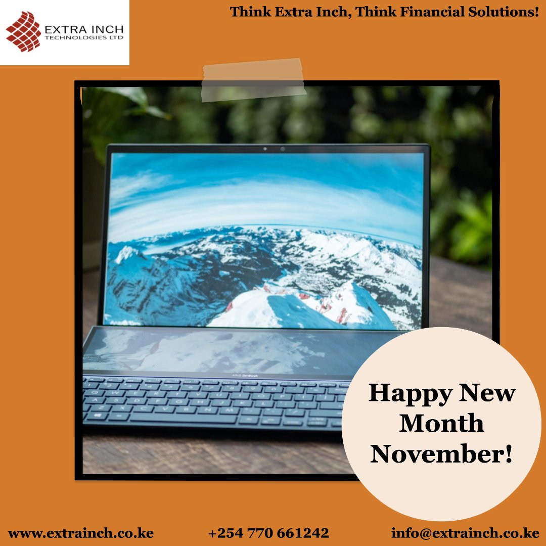 extrainchtech_'s tweet photo. Happy New Month!
In this new month, we hope your efforts yield a harvest of beautiful results.

https://t.co/xVcDDVLSmB
info@extrainch.co.ke

#HappyNewMonth #sacco #fintech #cbs #corebanking #corebankingsystem #saccosoftware #MIS #MFI https://t.co/ZljVQXRdV7