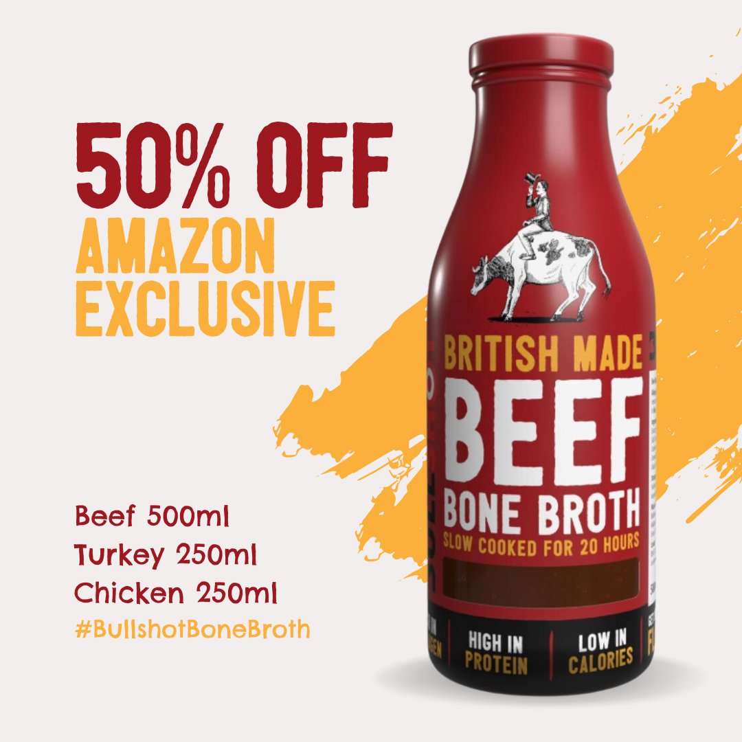 BullshotBroth's tweet photo. Want to save BIG? Visit us on Amazon for 50% OFF Sale! Limited Time Only! https://t.co/K0wMNbWJBS

#Bullshot #healthyfood #nutrition #healthylifestyle #guthealing #lowcarb #bonebroth #chickenbonebroth #autoimun #british #bonebrothdiet #health #food #foodie #chickenbroth #protein https://t.co/tUHlNzLwSm