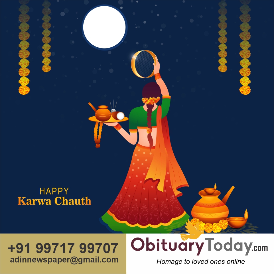 obituarytoday's tweet photo. Karwa Chauth is a lovely tradition that shows the deep affection between couples in a simple yet meaningful way.
#karwachauth #karwachauthspecial https://t.co/1MqyLUn2zX