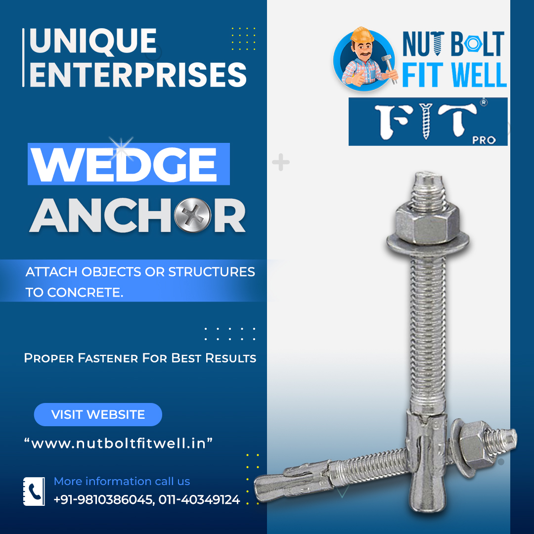 UniqueE56197035's tweet image. Wedge anchor

For more information
📞 Phone: 9810386045
📧 Email: rajivunique77@gmail.com
🌐 Visit our Website: nutboltfitwell.in

#uniqueenterprises #framefixing #wedgeanchors #connectorscrews #heavydutywork #nutboltfitwell #uniqueenterprises #premiumscrews