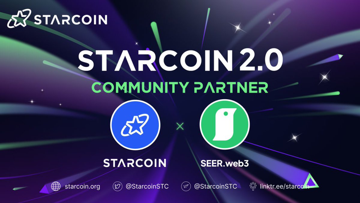 ⭐️⭐️We are thrilled to be a partner with <a href="/StarcoinSTC/">Starcoin Blockchain</a> as they embark on 2.0: Tempus🩵

To celebrate, we will #Giveaway 5000 $STC to those who Retweet this👇 
1. x.com/StarcoinSTC/st…
2. Follow <a href="/StarcoinSTC/">Starcoin Blockchain</a> &amp; <a href="/SeerFoundation/">SEER.web3</a>

💥💥10 winners will be picked up in 10 days.
