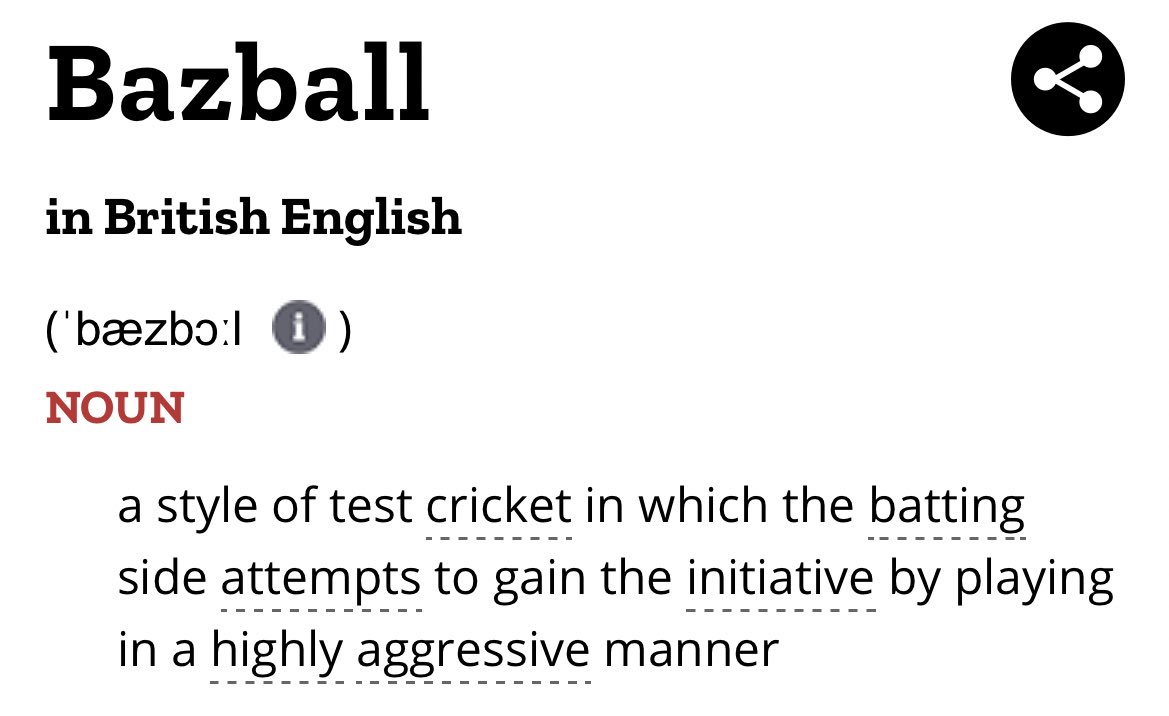 📖 Bazball is now in the dictionary! Story here ➡️ mol.im/a/12695063