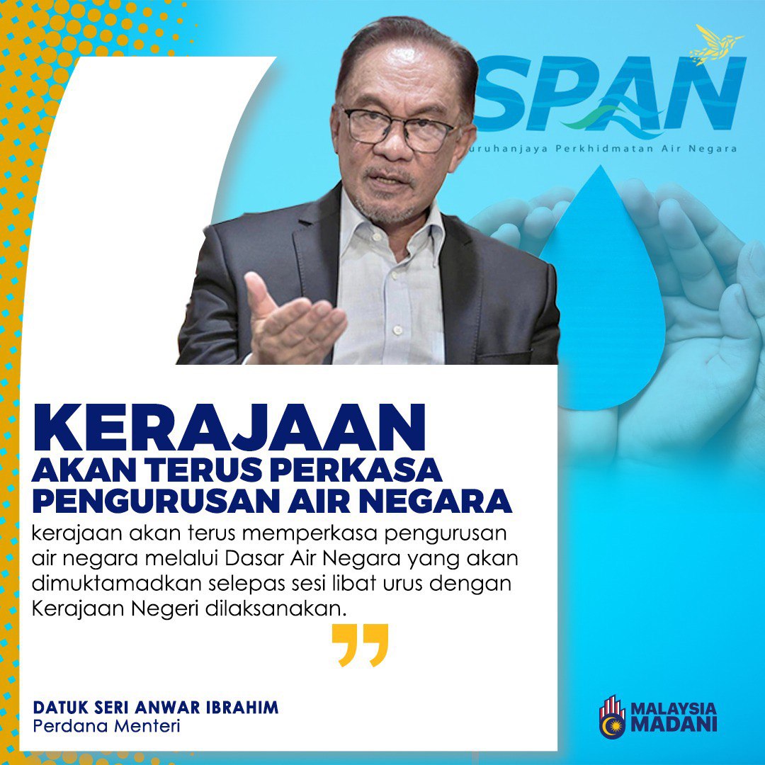 drpulaupinang's tweet image. KERAJAAN AKAN TERUS PERKASA PENGURUSAN AIR NEGARA- PERDANA MENTERI DATUK SERI @anwaribrahim 
#MalaysiaMadani #KerajaanPerpaduan #pengurusan #air #negara #demirakyat #demirakyatpenang