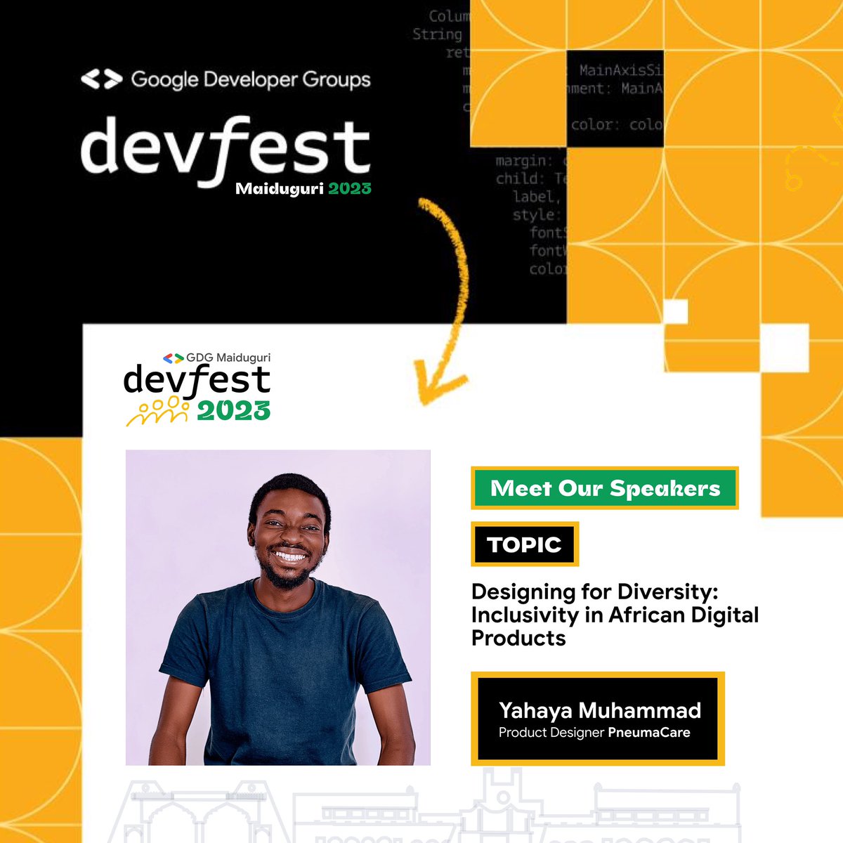 gdgmaiduguri's tweet photo. Meet our speakers for DevFest 2023 #DevFest2023 https://t.co/yLth4XUrks